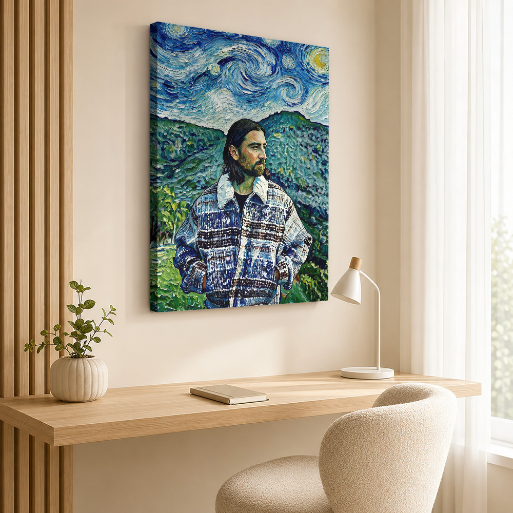 Poster Kanvas Berbingkai Sepak - Custom Night Sky ulasan dan harga