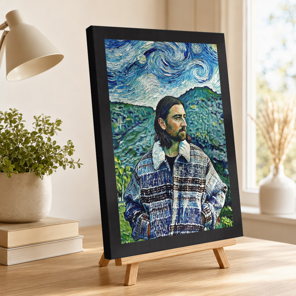Poster Kanvas Berbingkai Sepak - Custom Night Sky ulasan dan harga