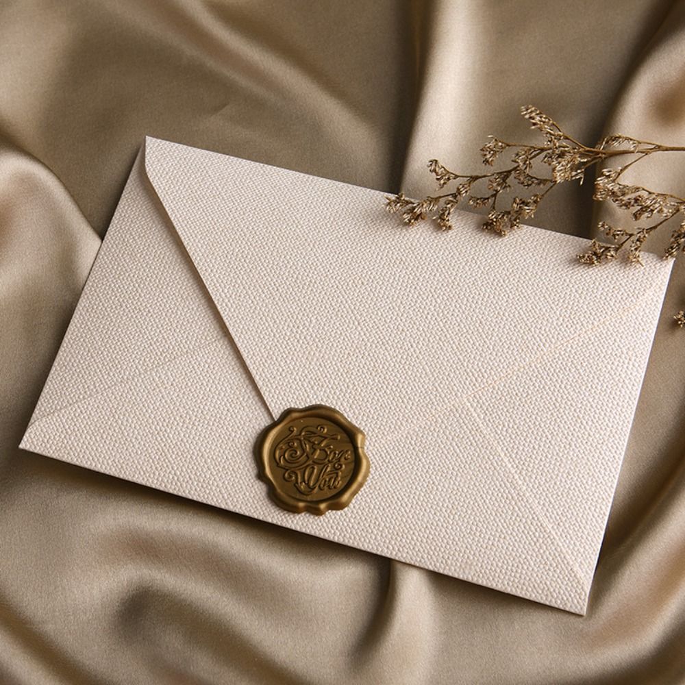 10 Buah Amplop Retro Tekstur L - Wax Seal Letter Kit ulasan dan harga
