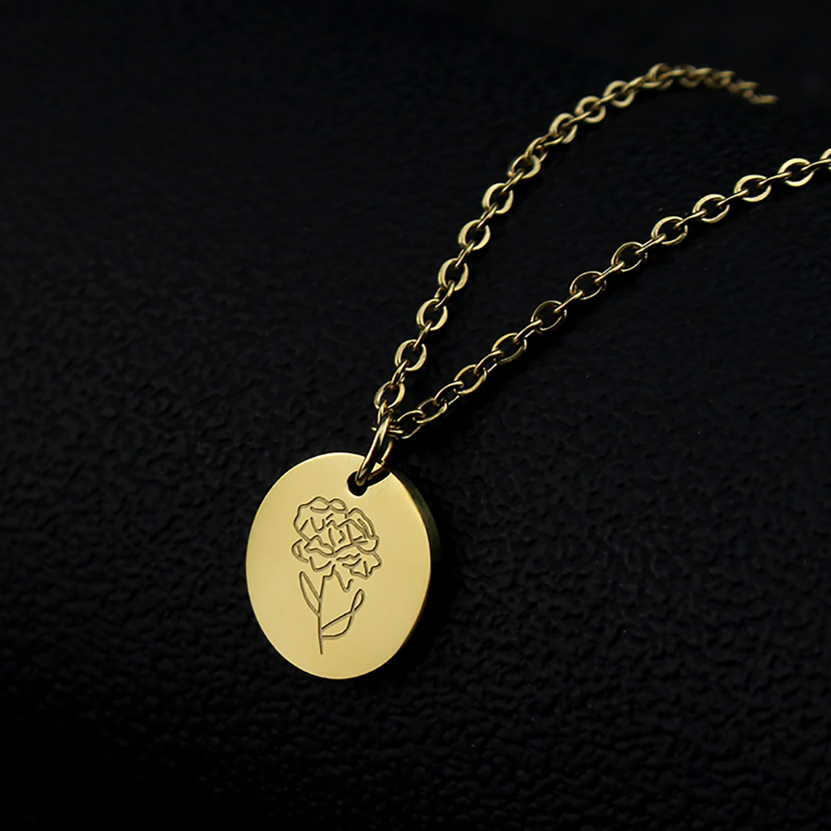 Kalung liontin tidak teratur b - Birth Flower Necklace ulasan dan harga