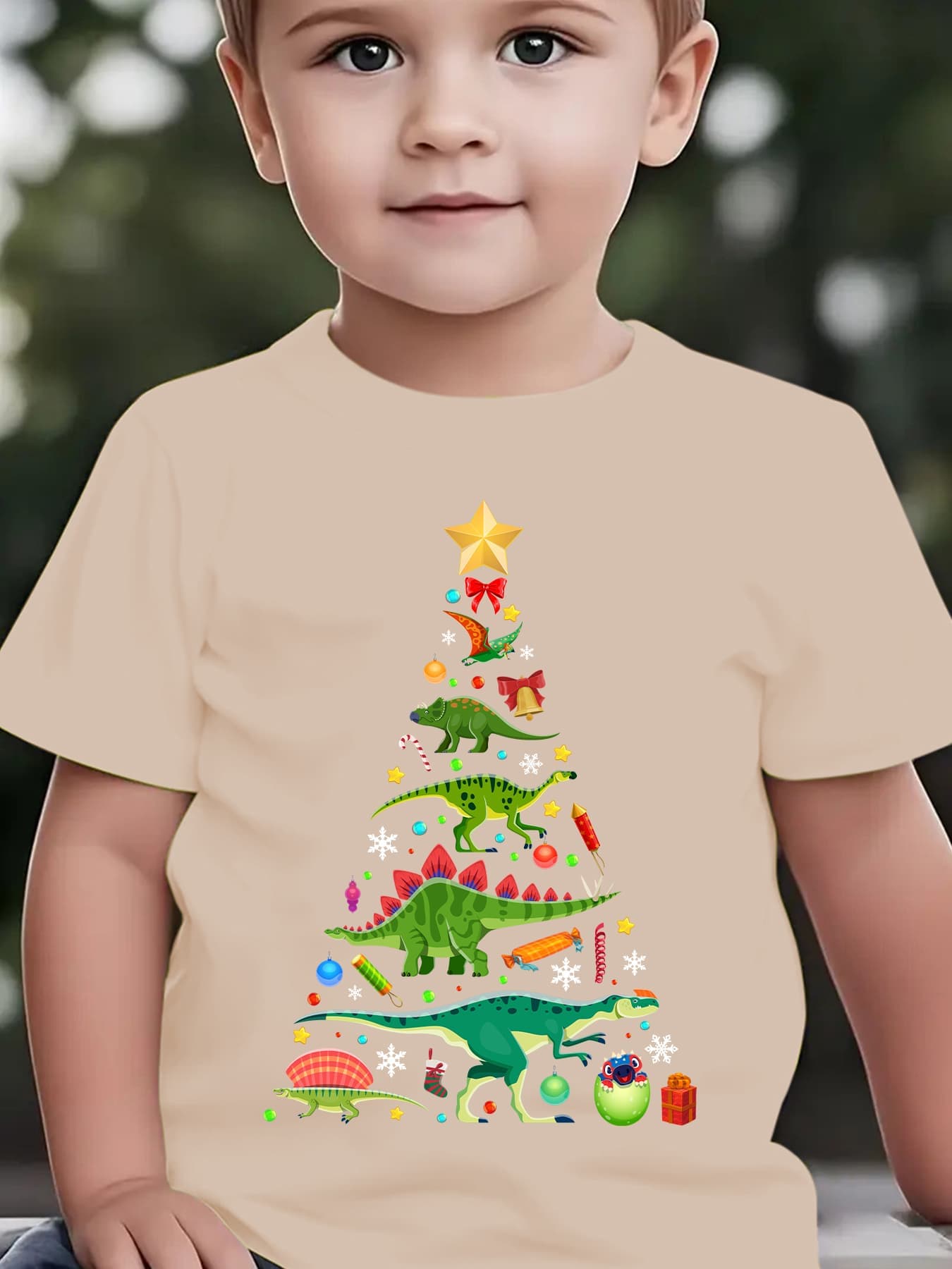 Kaos Natal Musim Panas Anak-an - Family Tree Print ulasan dan harga