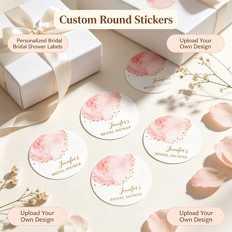 Stiker Bulat Konfeti Emas Mera - Personalized Name Box ulasan dan harga